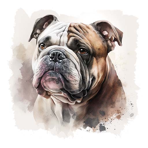 English Bulldog Portrait Design