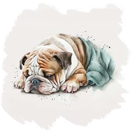 English Bulldog Sleeping Design