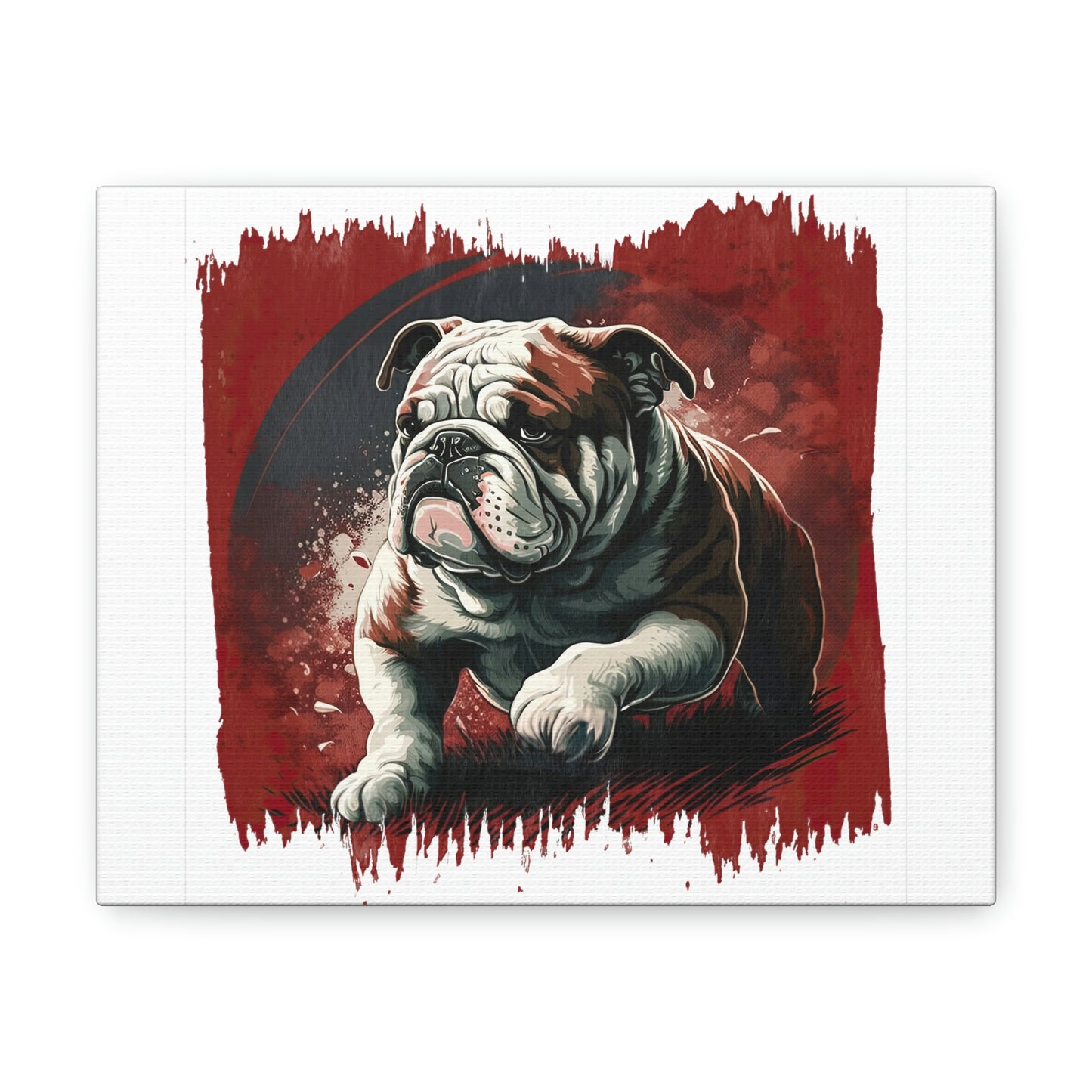 English Bulldog (Walking) Canvas Gallery Wrap