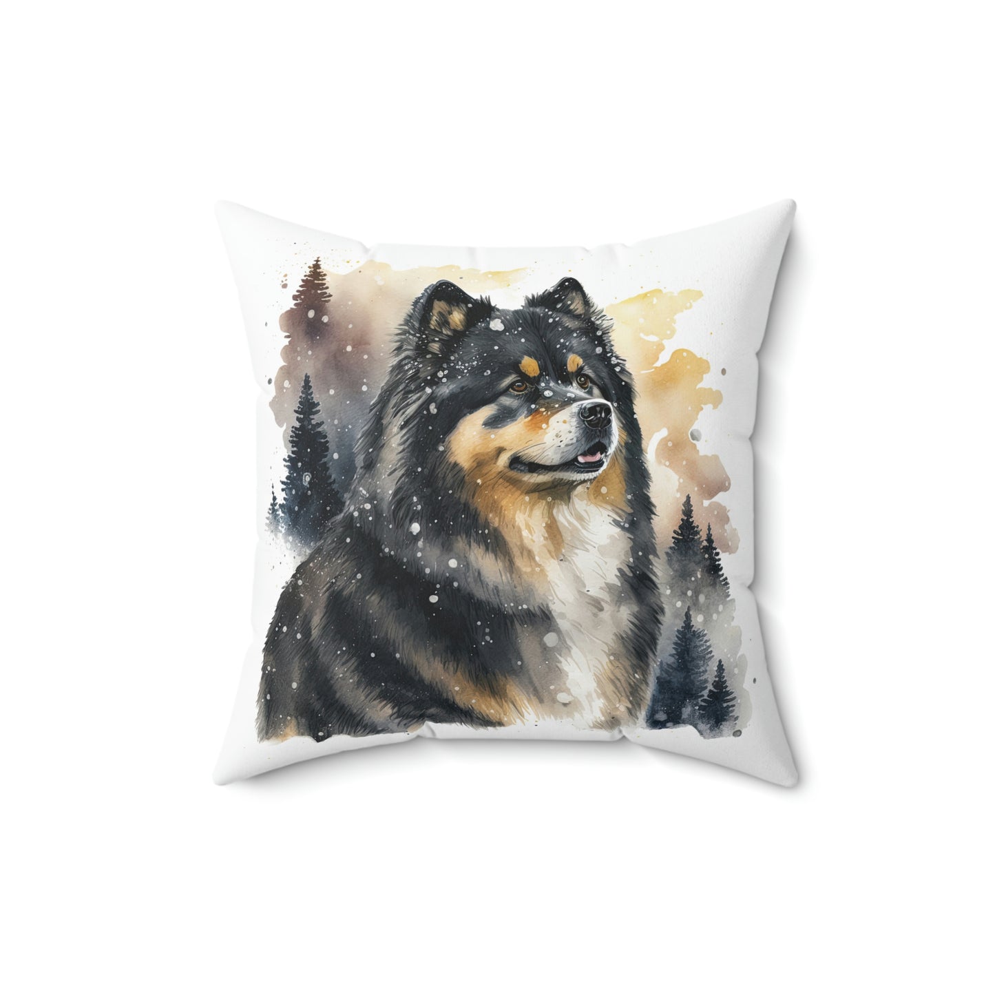 Finnish Lapphund - Snowy #3 - Pillow