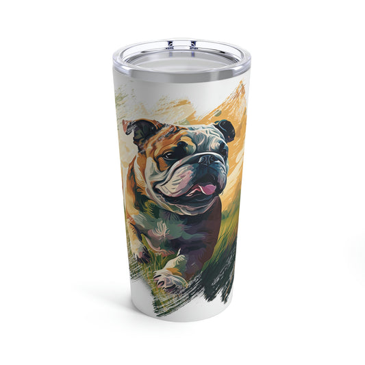 English Bulldog (Running) Stainless Steel Tumbler