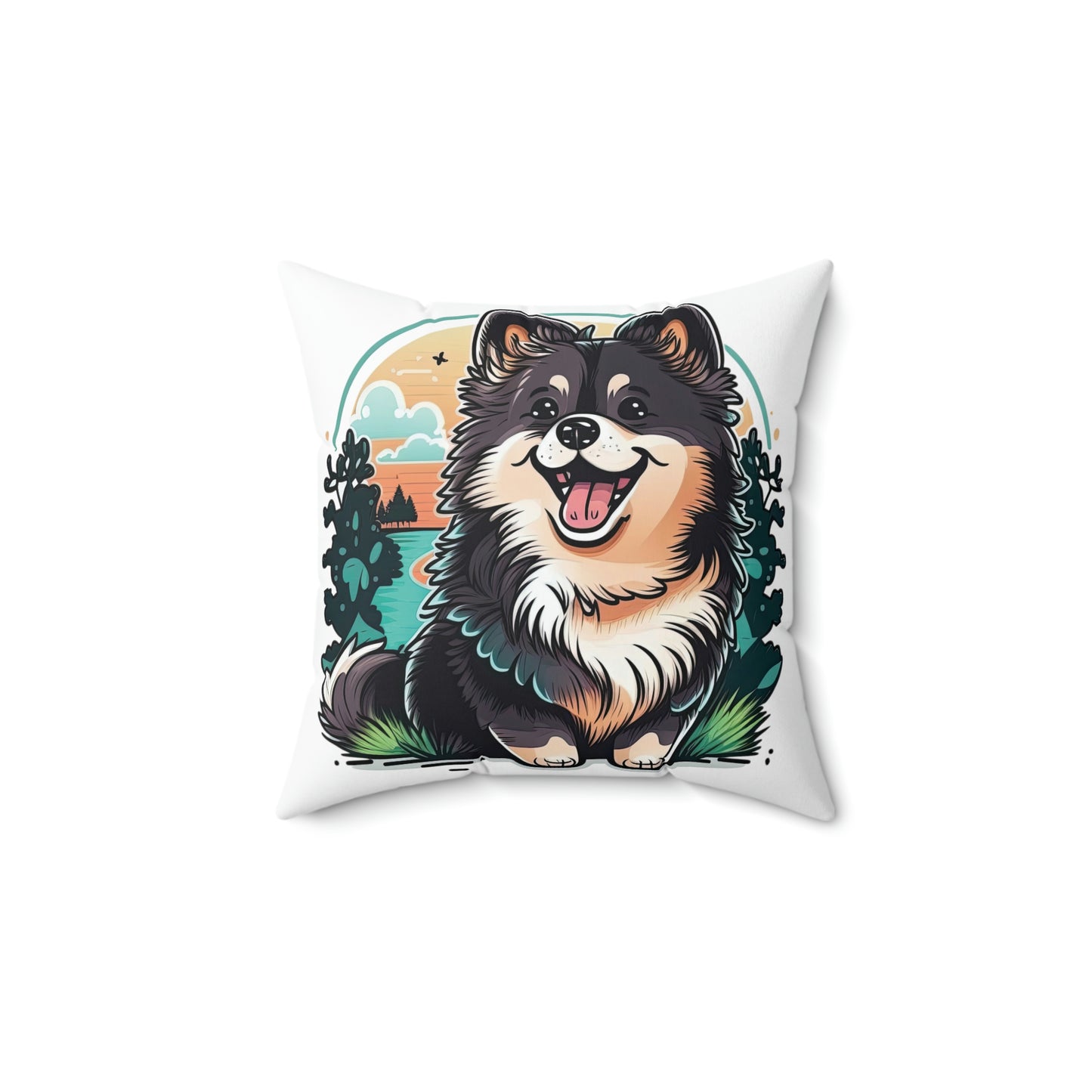 Finnish Lapphund - Cartoon #3 - Pillow