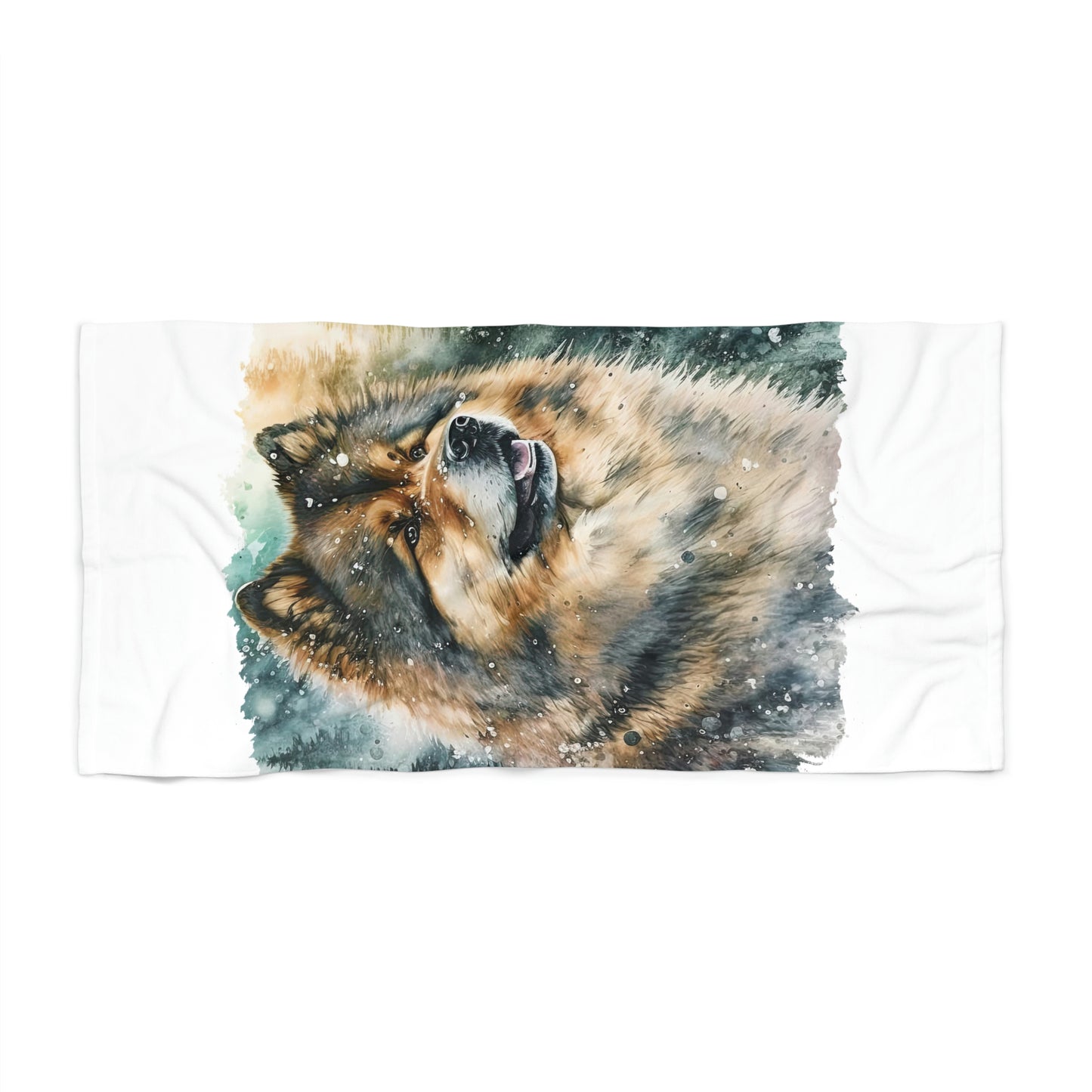 Finnish Lapphund - Snowy #2 - Beach Towel