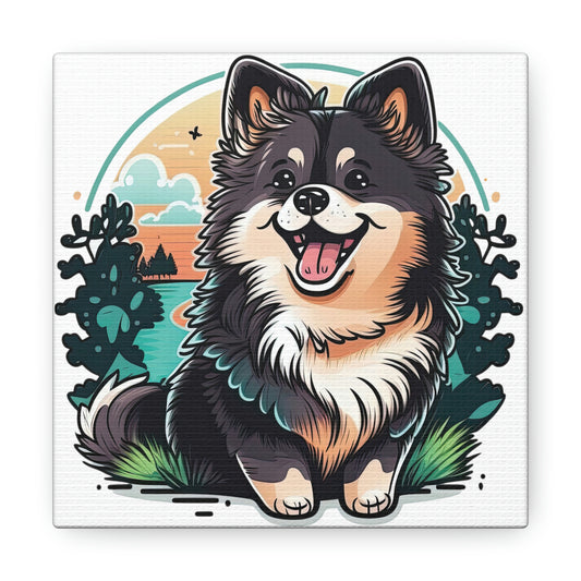 Finnish Lapphund - Cartoon #3 - Canvas