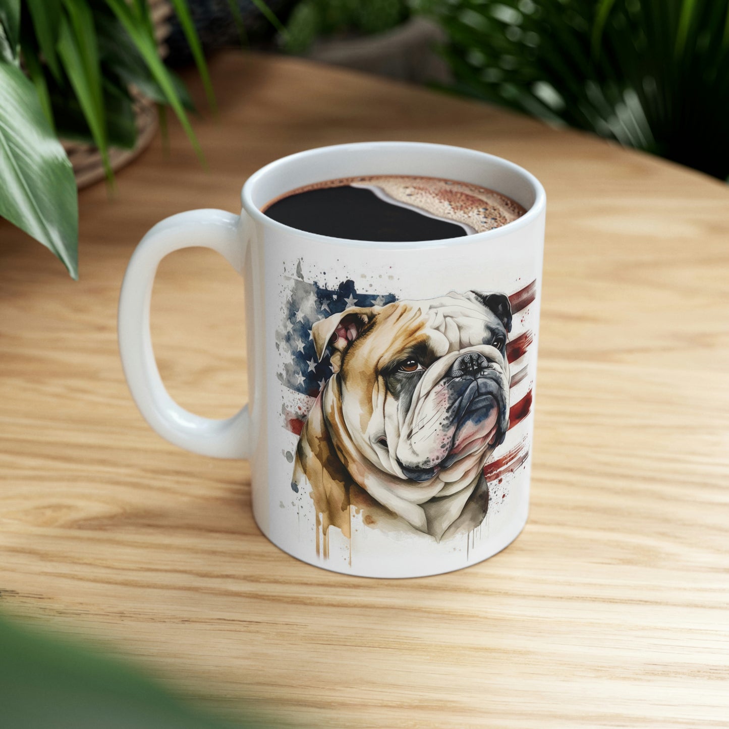 English Bulldog (Patriotic) Ceramic Mug