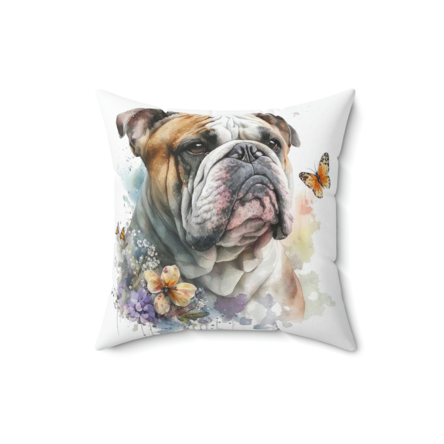 English Bulldog Square Pillow