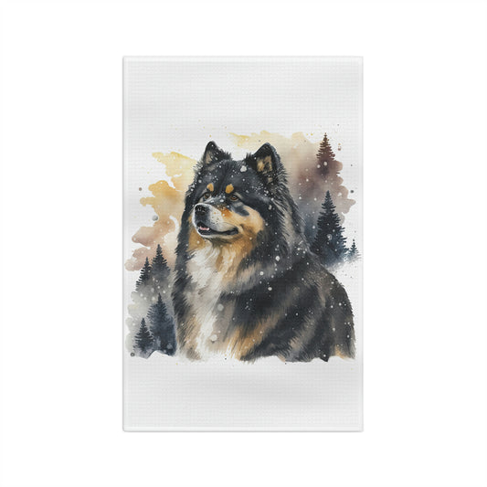 Finnish Lapphund - Snowy #3 - Kitchen Towel