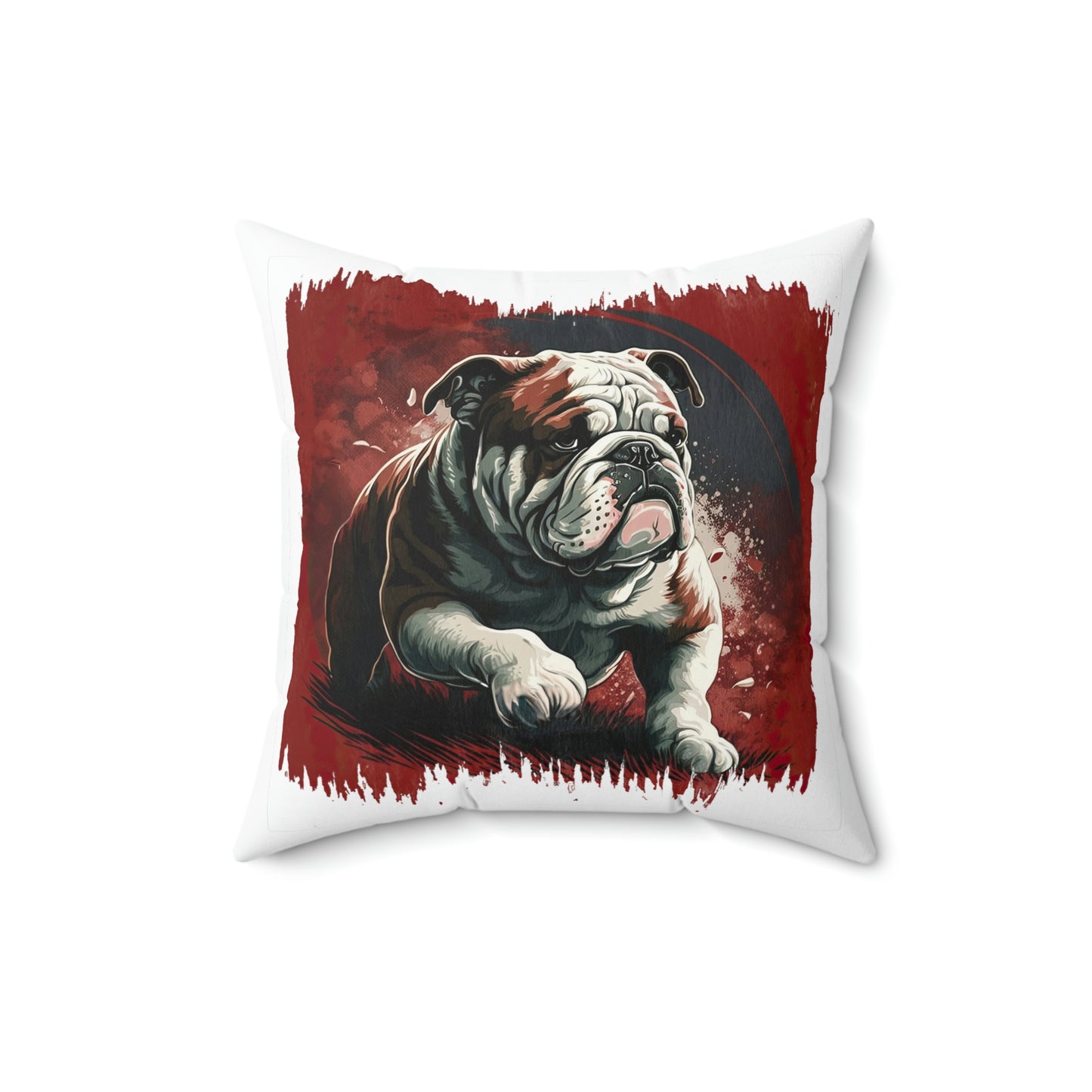 English Bulldog (Walking) Square Pillow