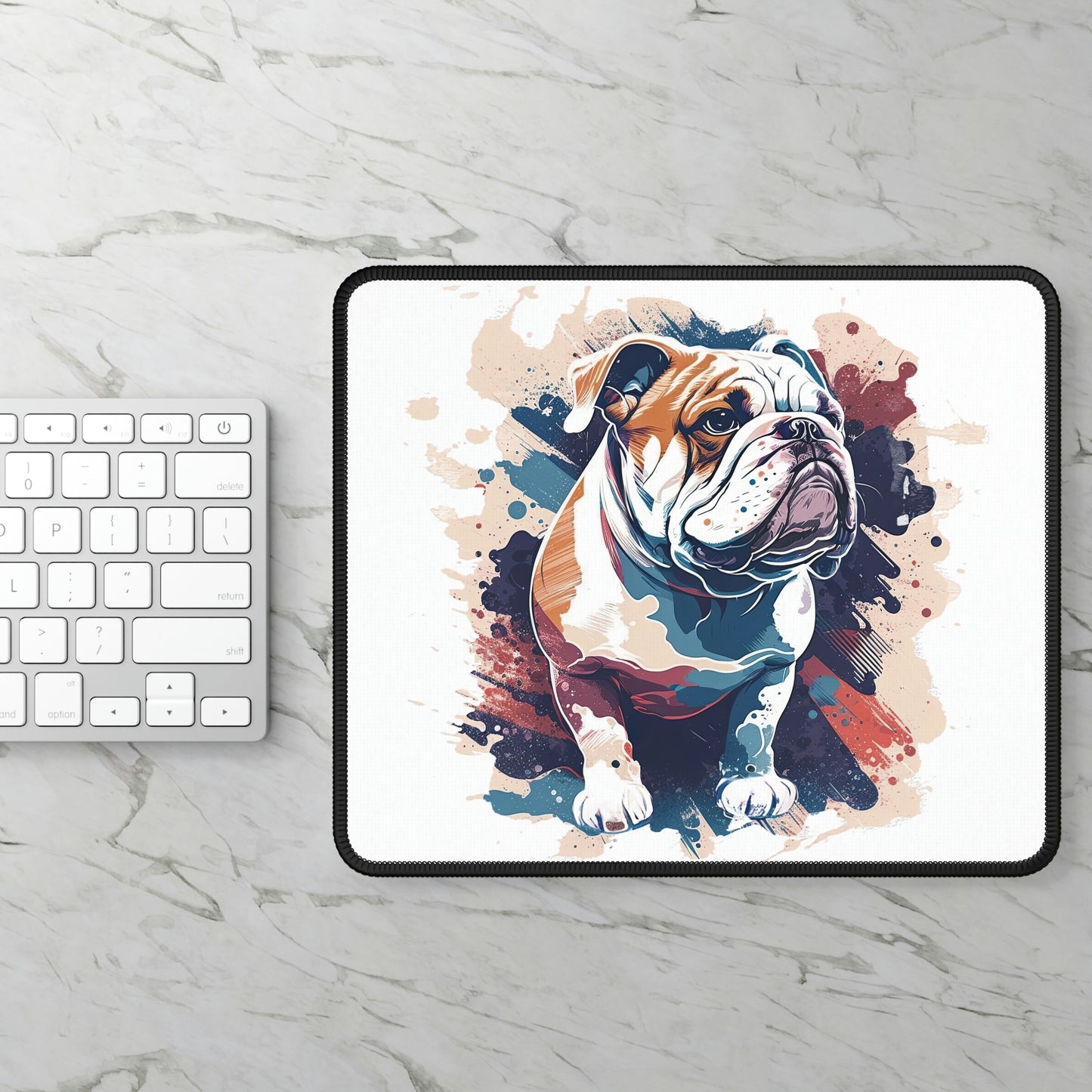 English Bulldog (Splatter) Mouse Pad