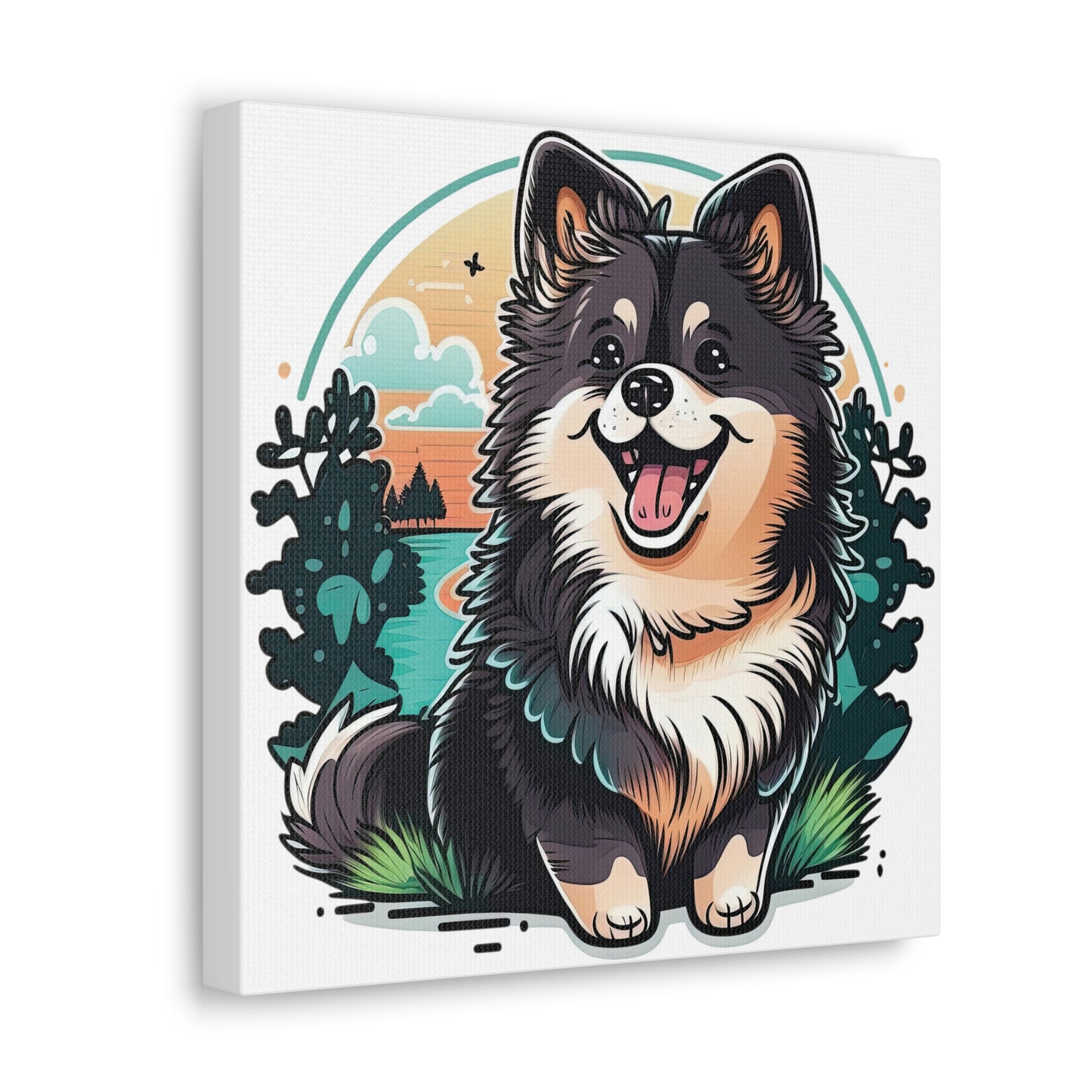 Finnish Lapphund - Cartoon #3 - Canvas