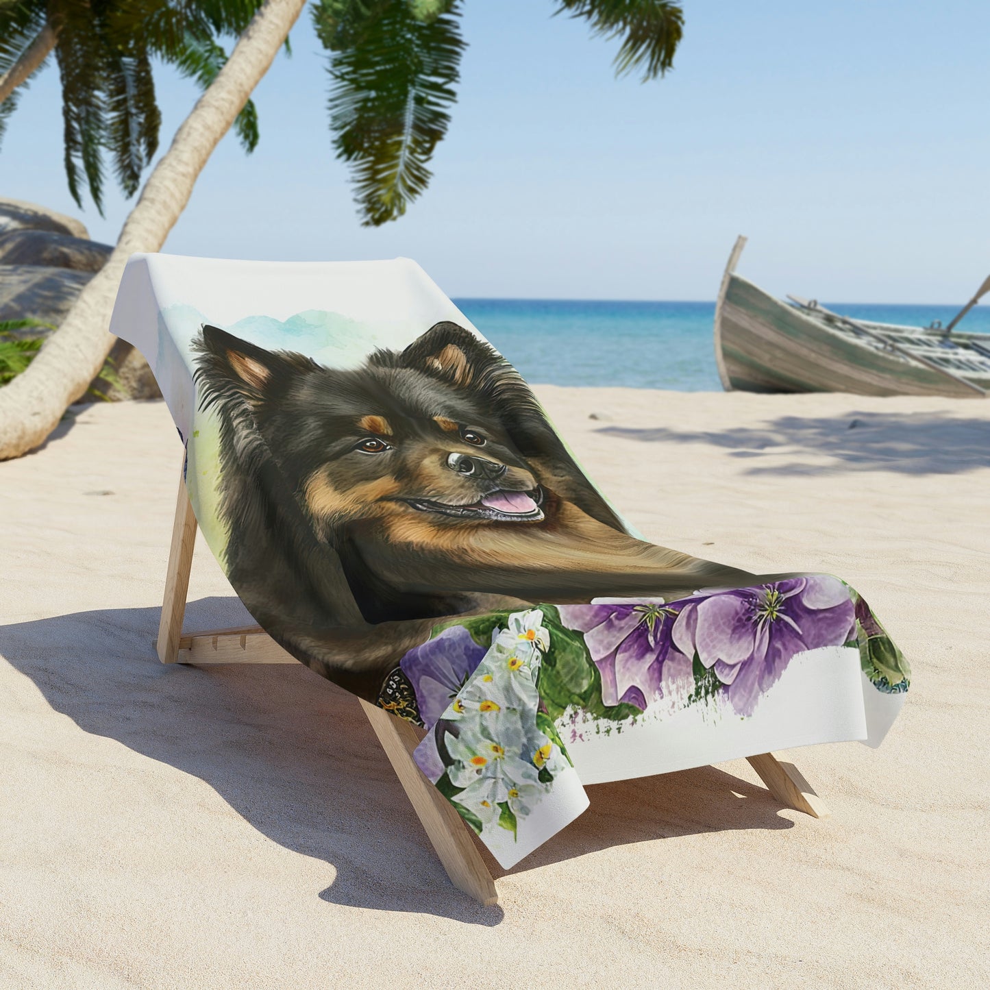 Finnish Lapphund - Spring #5 - Beach Towel