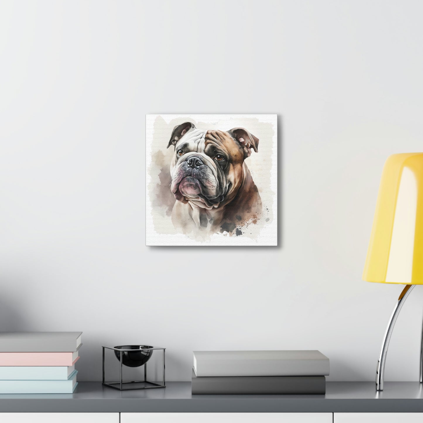 English Bulldog (Portrait) Canvas Gallery Wrap