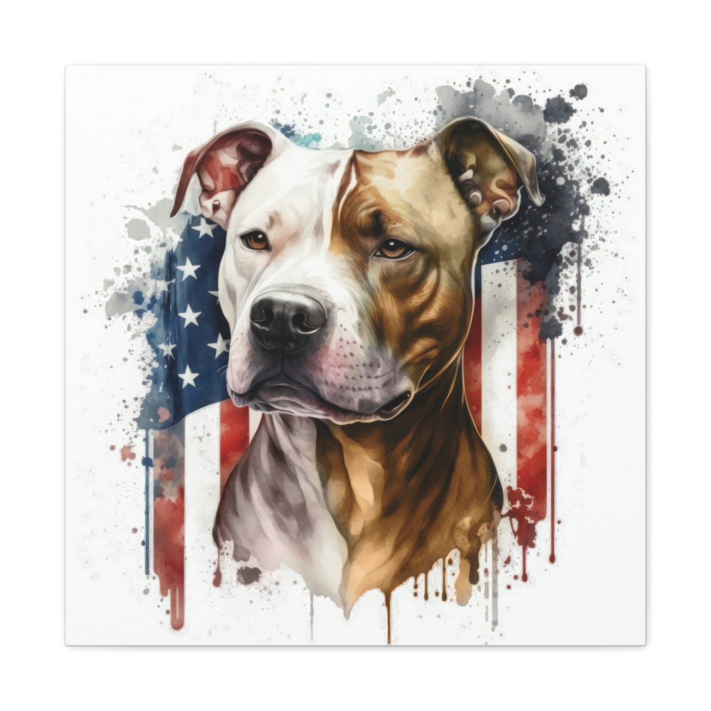 Pit Bull (Patriotic) Canvas Gallery Wrap