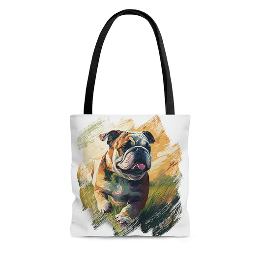 English Bulldog (Running) Tote Bag