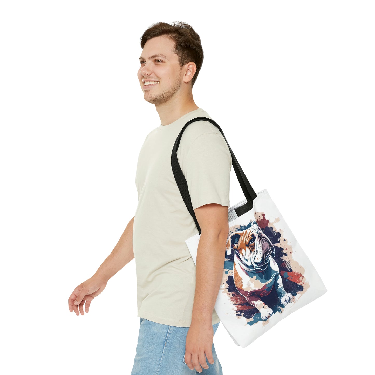 English Bulldog (Splatter) Tote Bag