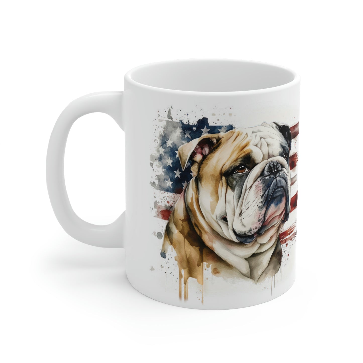 English Bulldog (Patriotic) Ceramic Mug