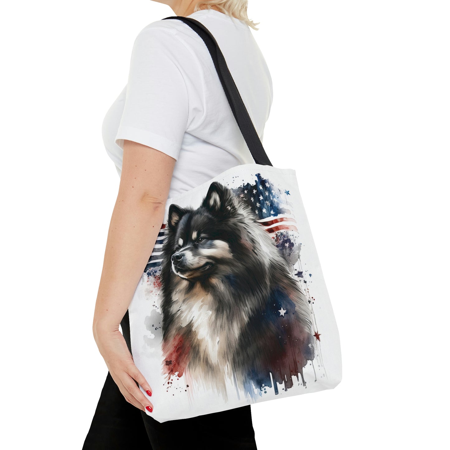 Finnish Lapphund - Patriotic #1 - Tote Bag