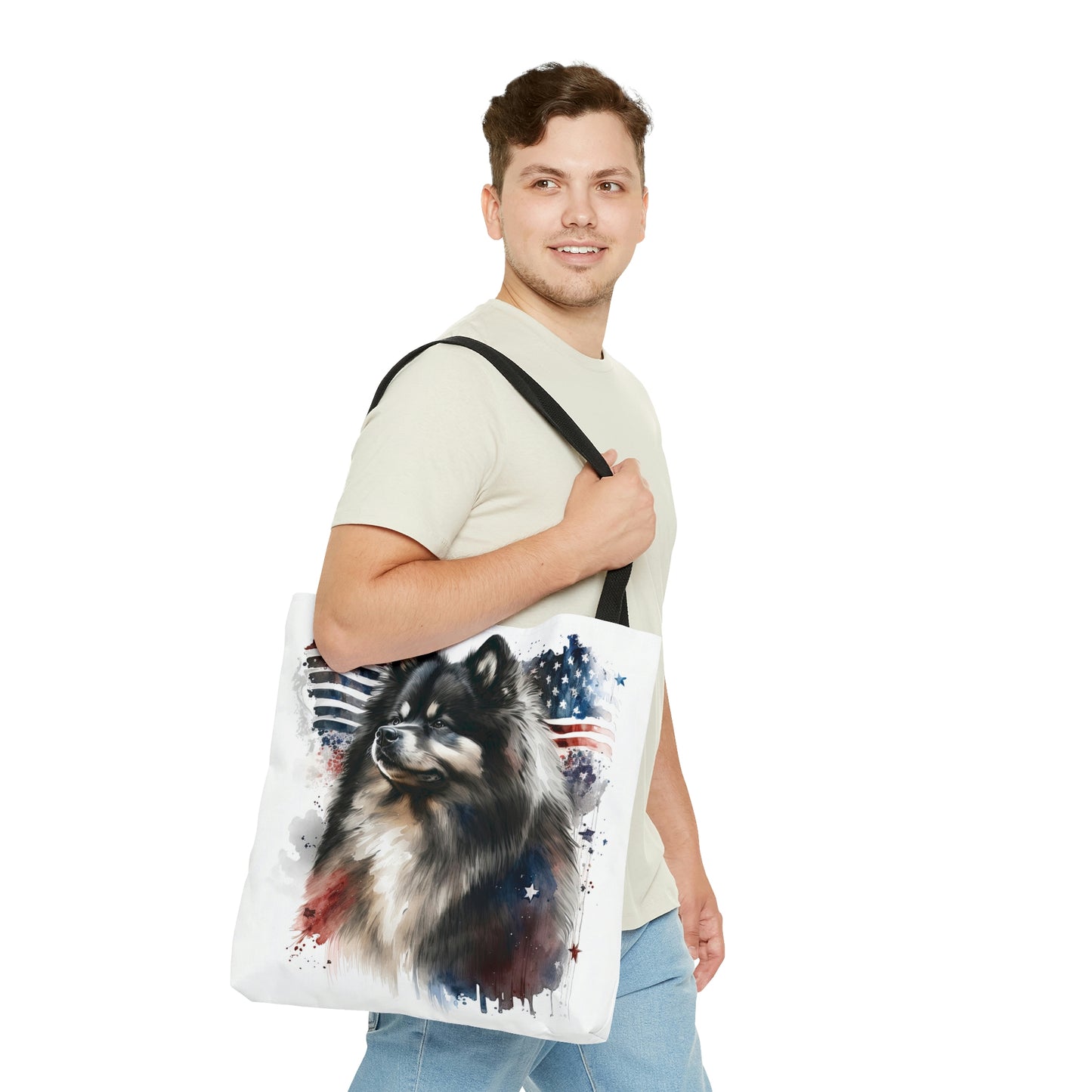 Finnish Lapphund - Patriotic #1 - Tote Bag