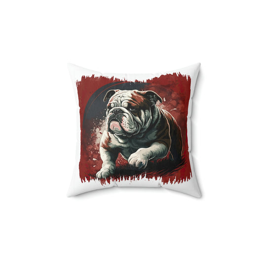 English Bulldog (Walking) Square Pillow