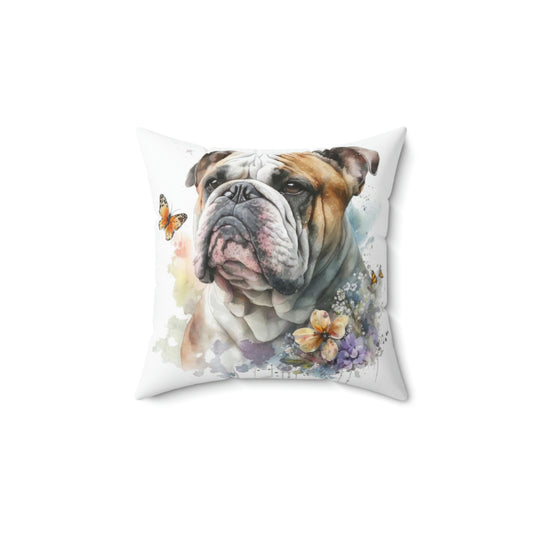 English Bulldog Square Pillow