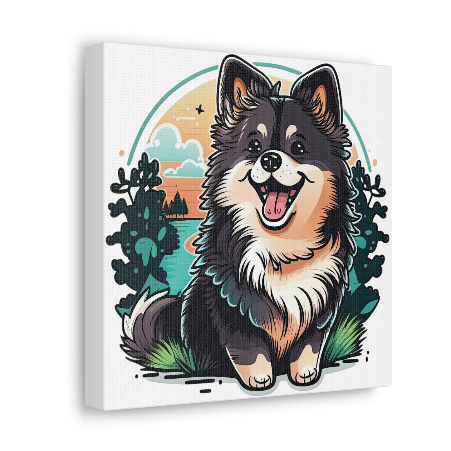 Finnish Lapphund - Cartoon #3 - Canvas