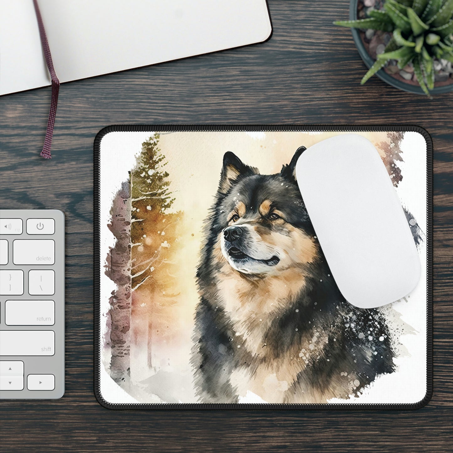 Finnish Lapphund - Snowy #4 - Mouse Pad