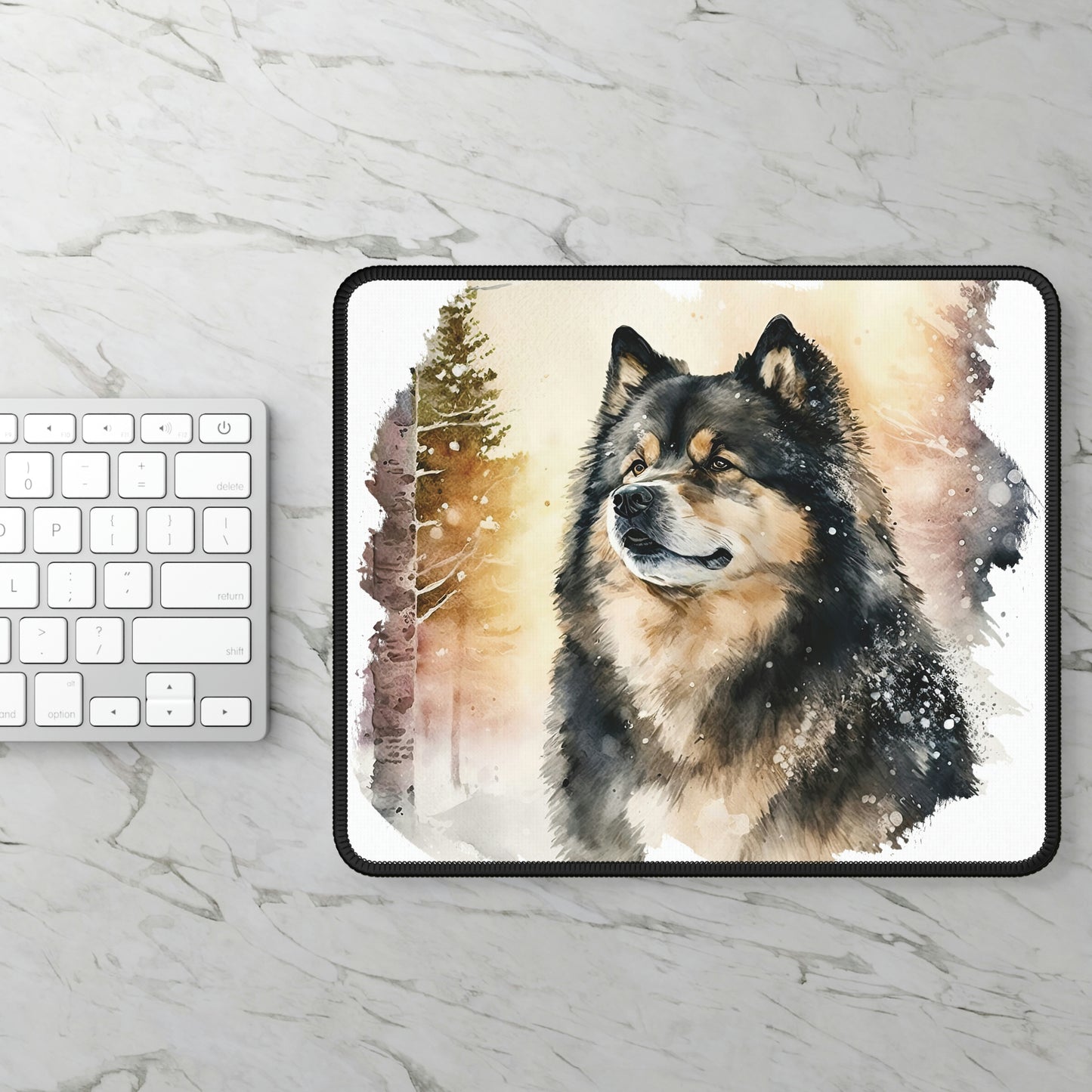 Finnish Lapphund - Snowy #4 - Mouse Pad