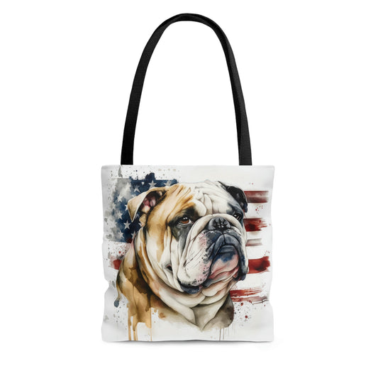 English Bulldog (Patriotic) Tote Bag