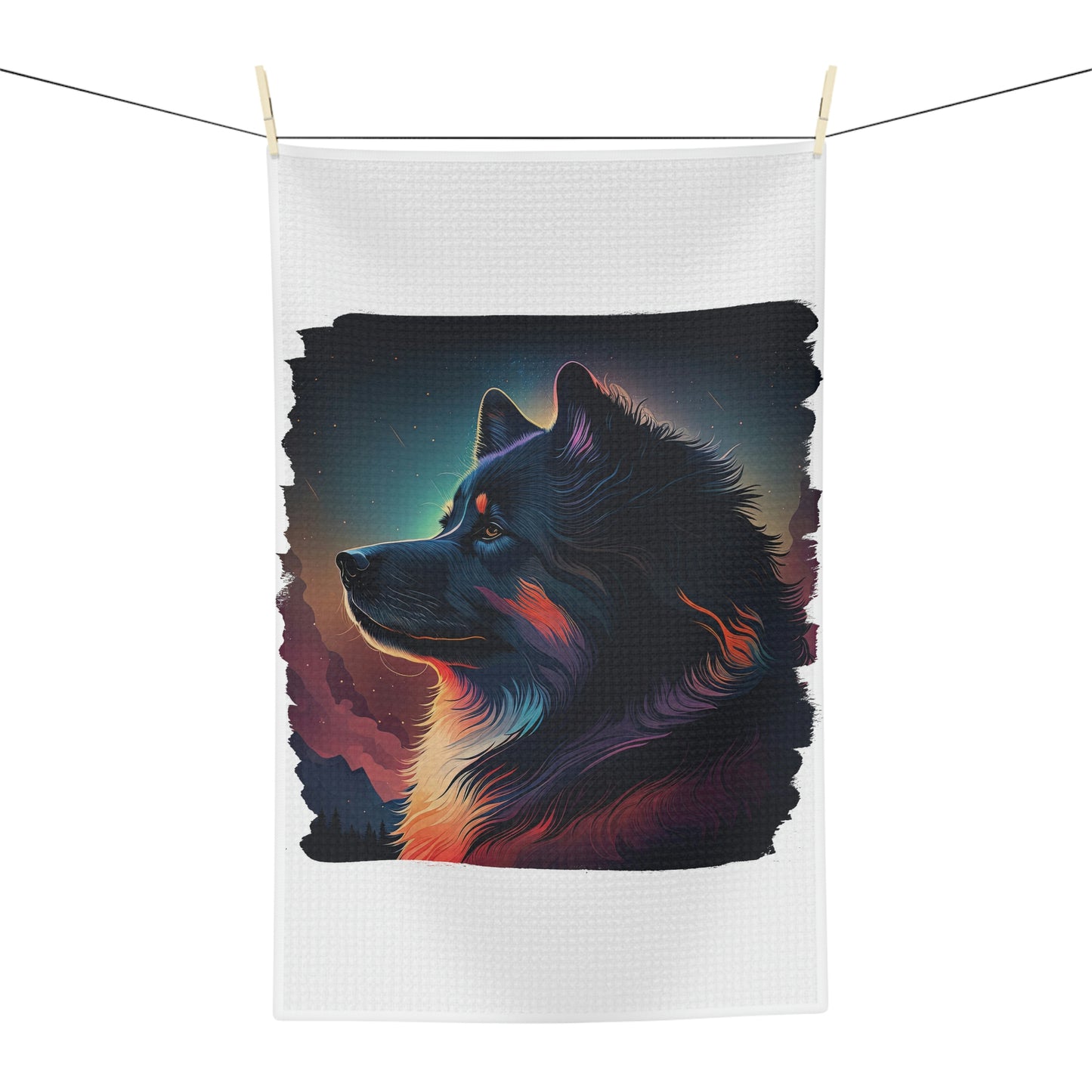 Finnish Lapphund - Stars #4 - Kitchen Towel