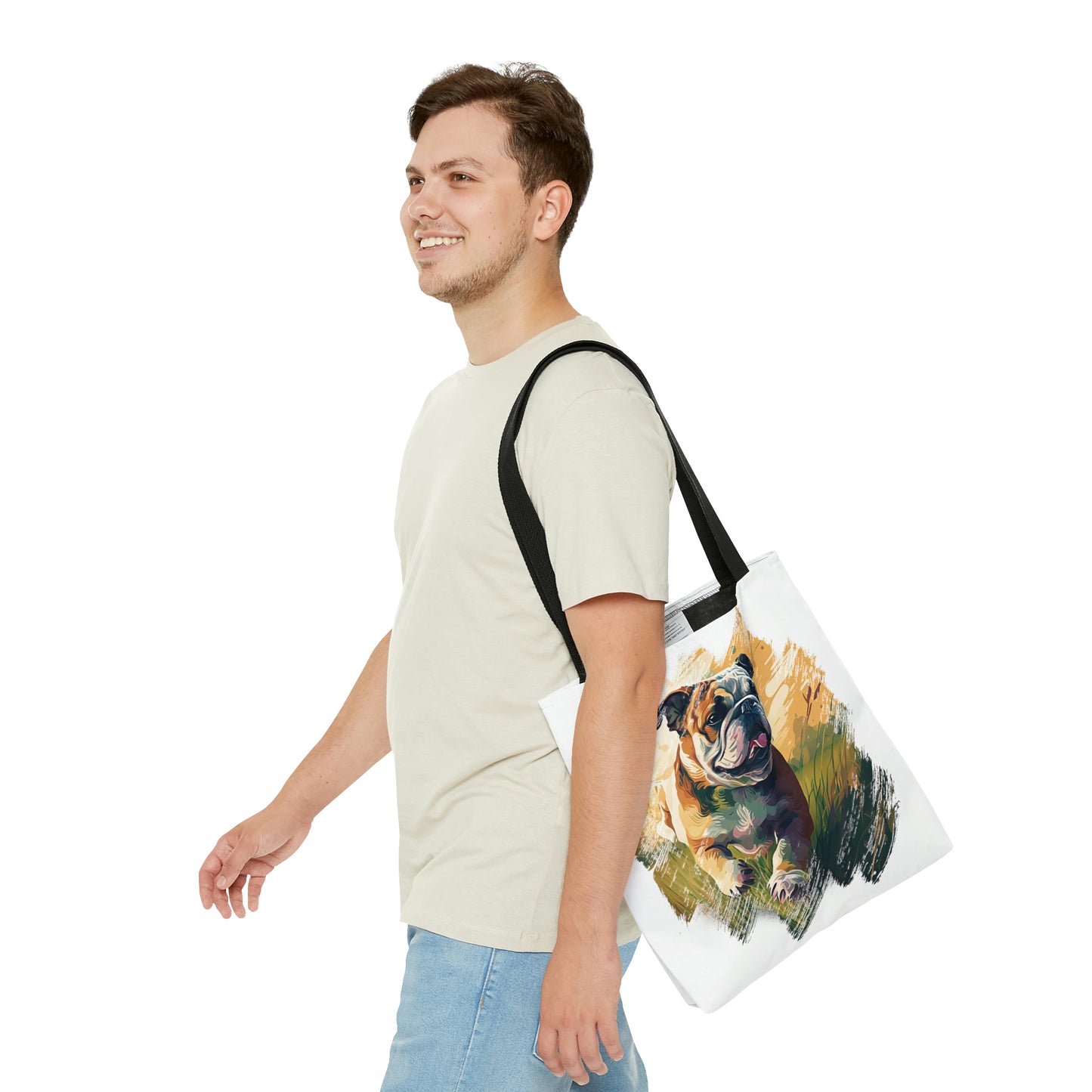 English Bulldog (Running) Tote Bag