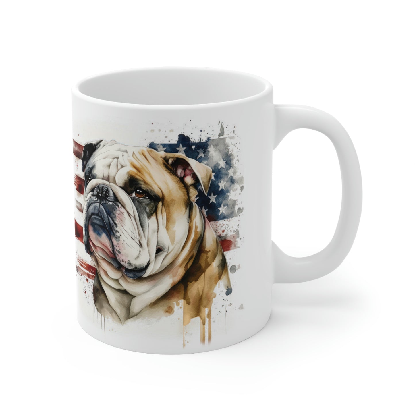 English Bulldog (Patriotic) Ceramic Mug