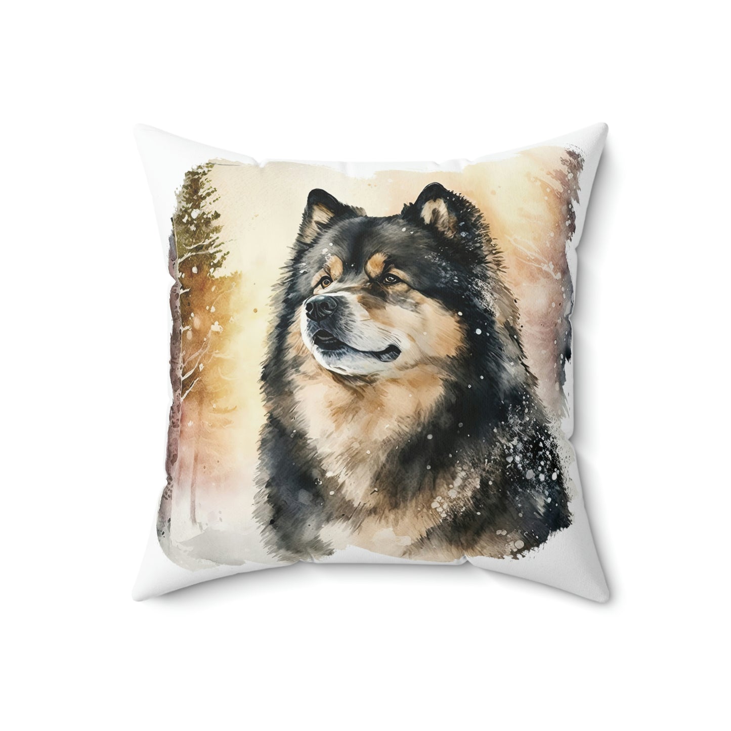 Finnish Lapphund - Snowy #4 - Pillow