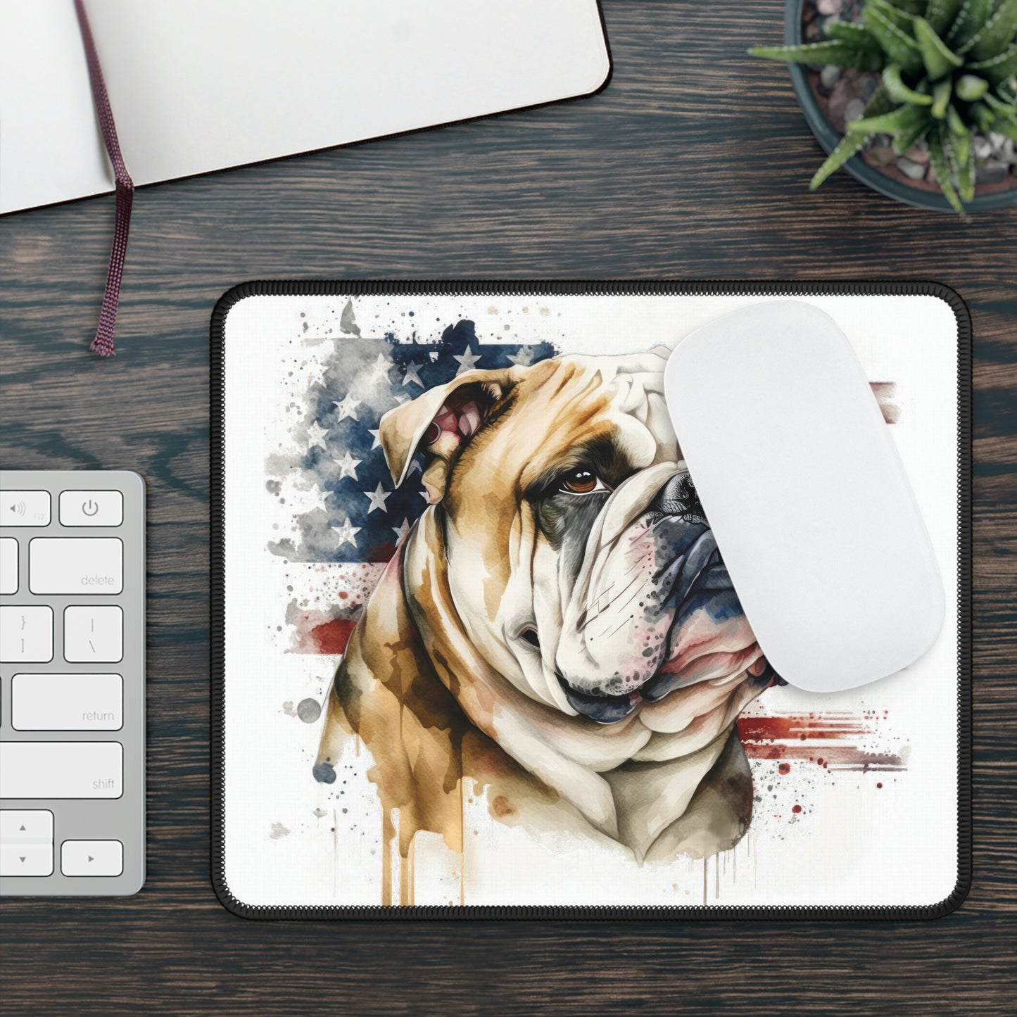 English Bulldog (Patriotic) Mouse Pad