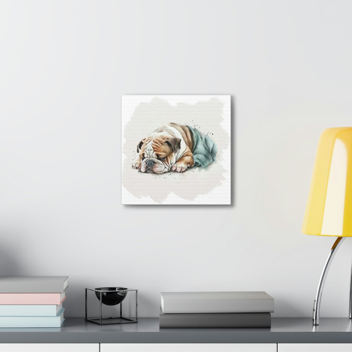 English Bulldog (Sleeping) Canvas Gallery Wrap