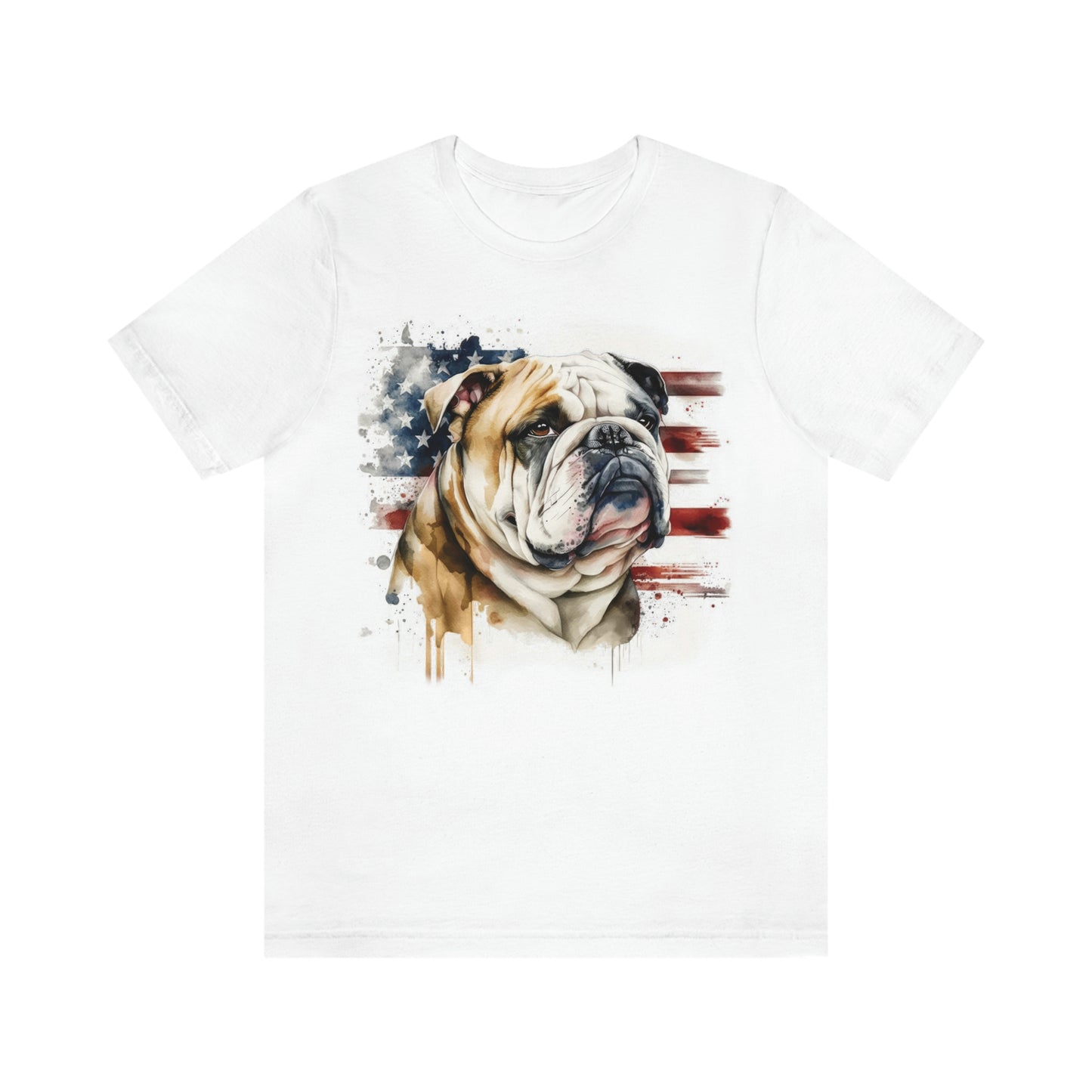 English Bulldog (Patriotic) Unisex Short Sleeve Tee