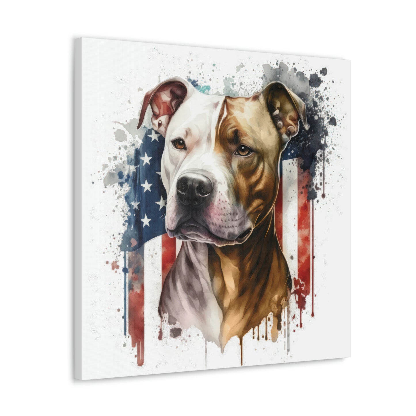 Pit Bull (Patriotic) Canvas Gallery Wrap