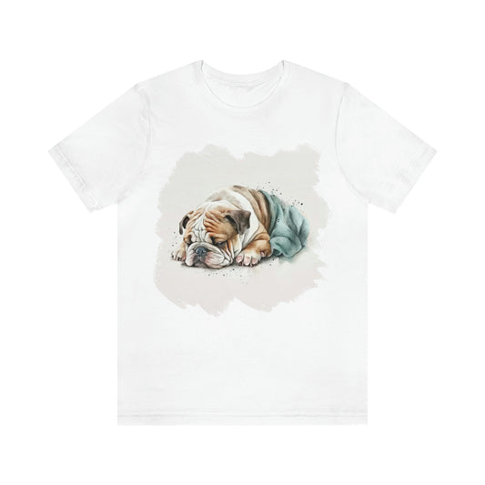 English Bulldog (Sleeping) Unisex Short Sleeve Tee