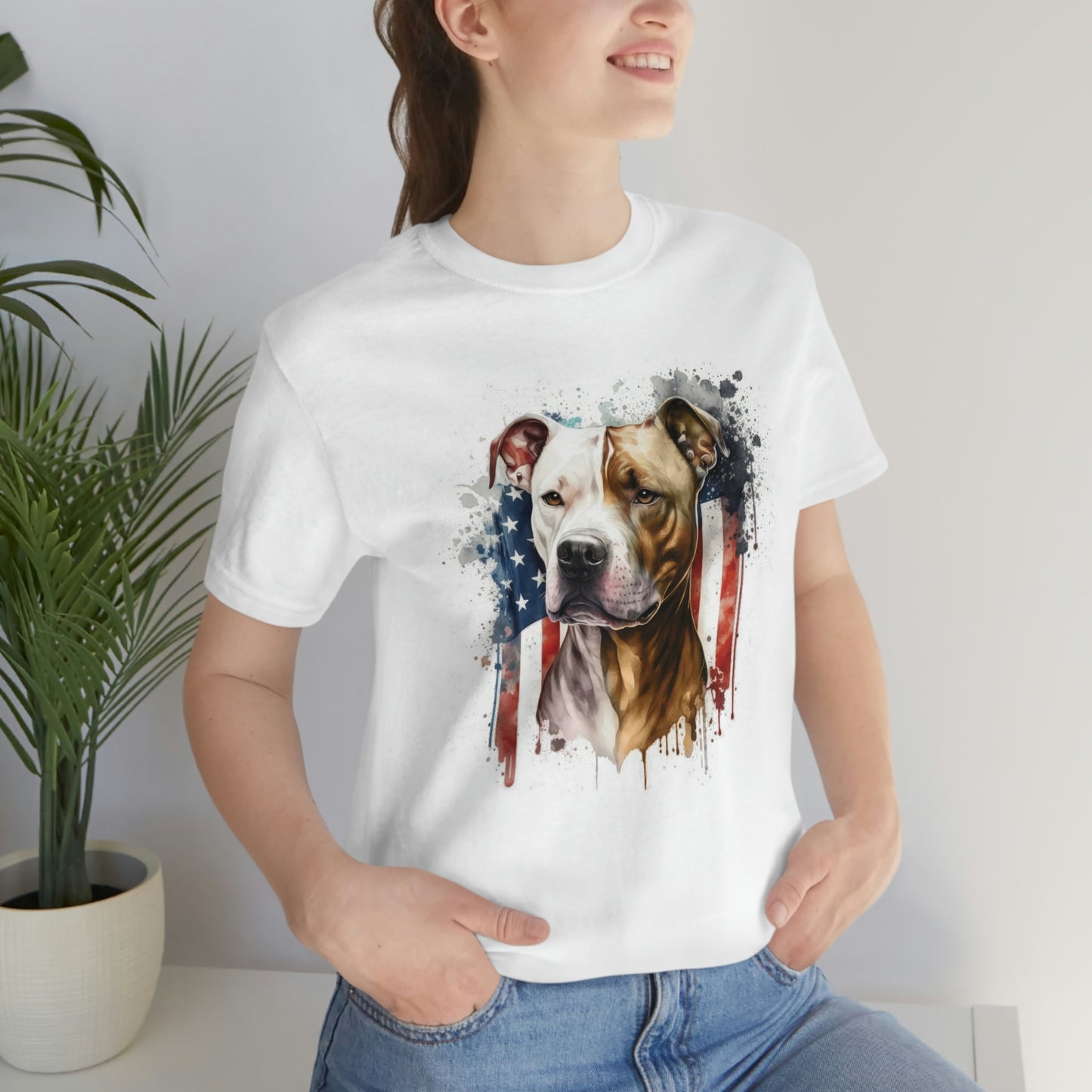 Pit Bull (Patriotic) Unisex Short Sleeve Tee