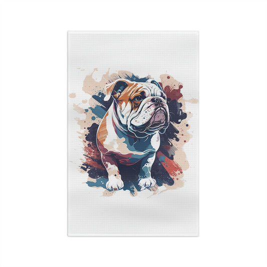 English Bulldog (Splatter) Soft Tea Towel