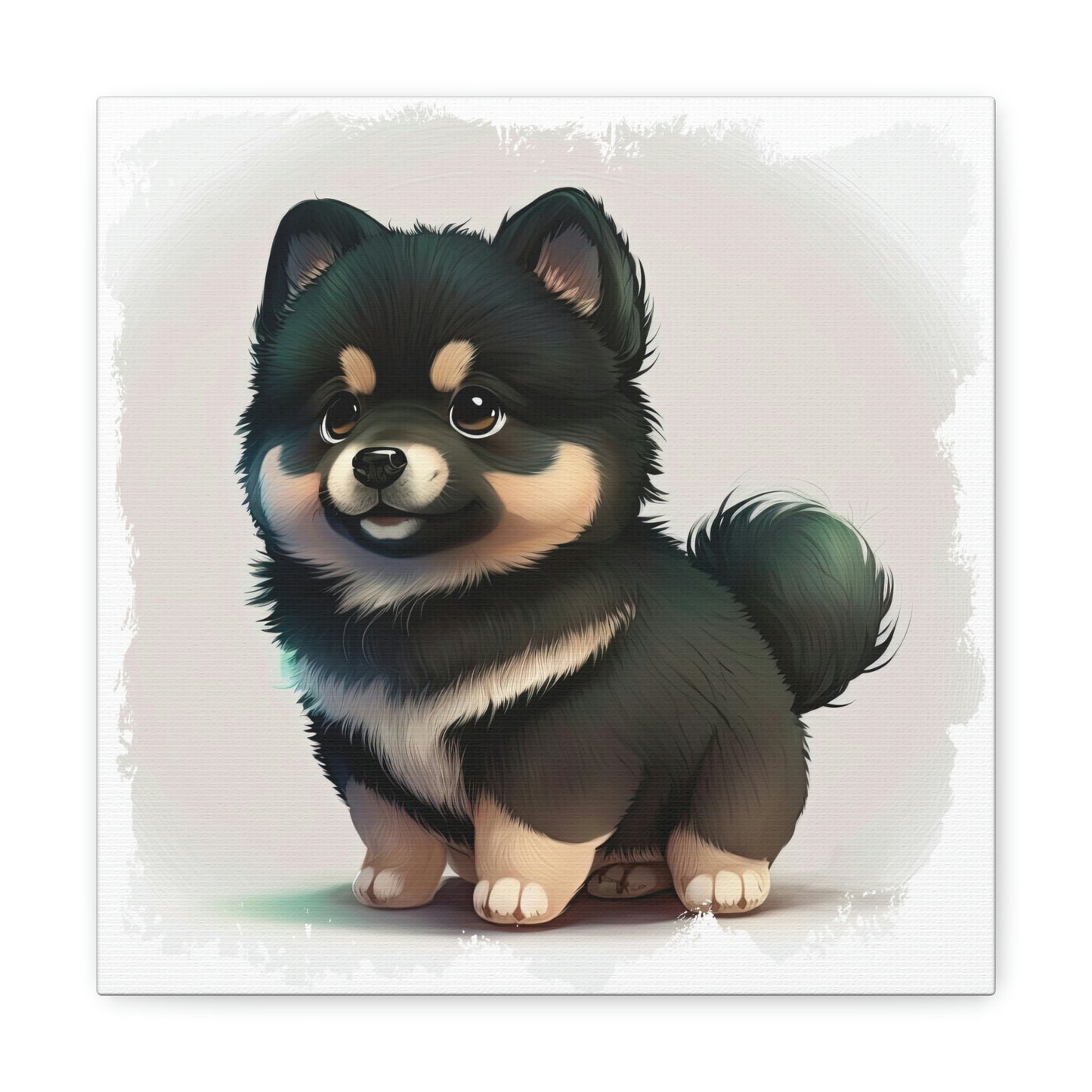 Finnish Lapphund - Cartoon #1 - Canvas