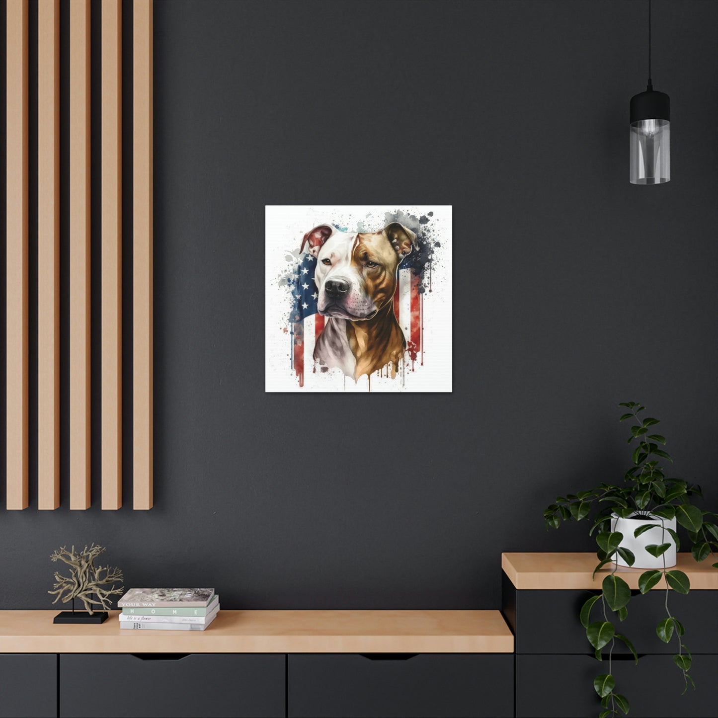 Pit Bull (Patriotic) Canvas Gallery Wrap