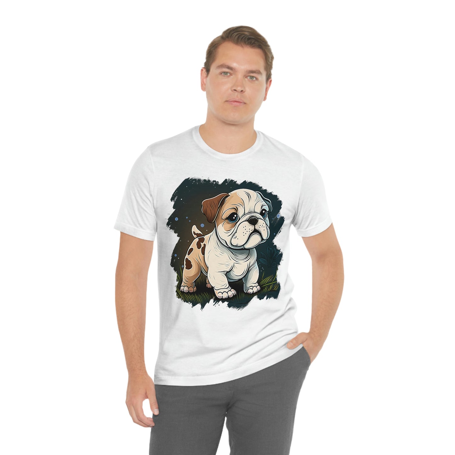 English Bulldog (Cartoon) Unisex Short Sleeve Tee