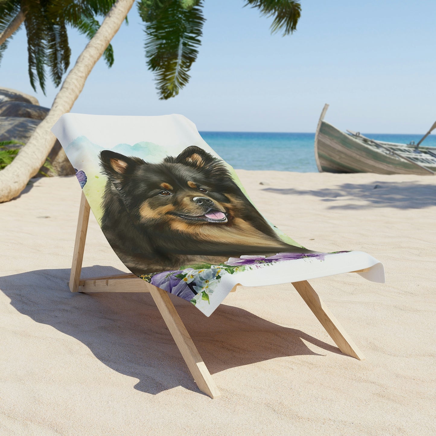 Finnish Lapphund - Spring #5 - Beach Towel