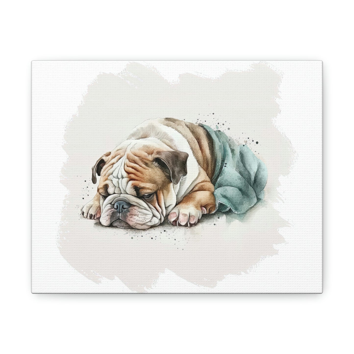 English Bulldog (Sleeping) Canvas Gallery Wrap