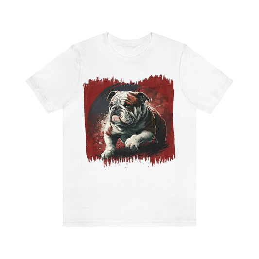 English Bulldog (Walking) Unisex Short Sleeve Tee