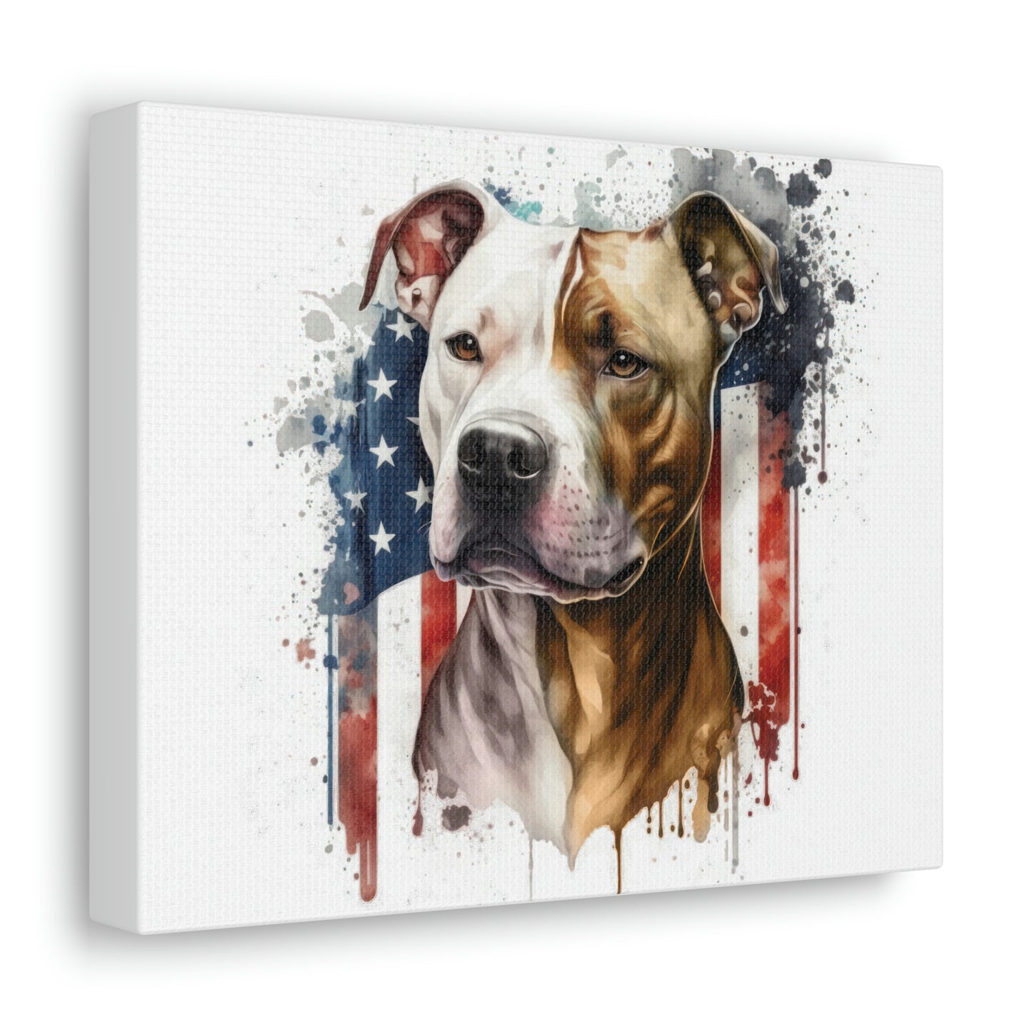 Pit Bull (Patriotic) Canvas Gallery Wrap