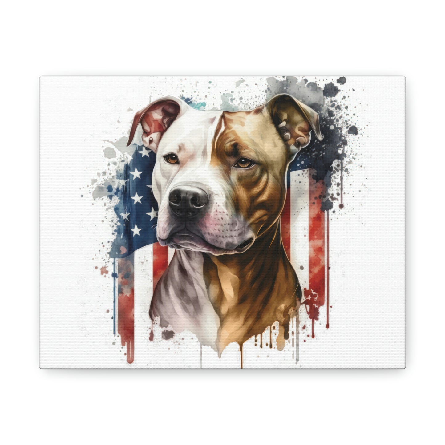 Pit Bull (Patriotic) Canvas Gallery Wrap