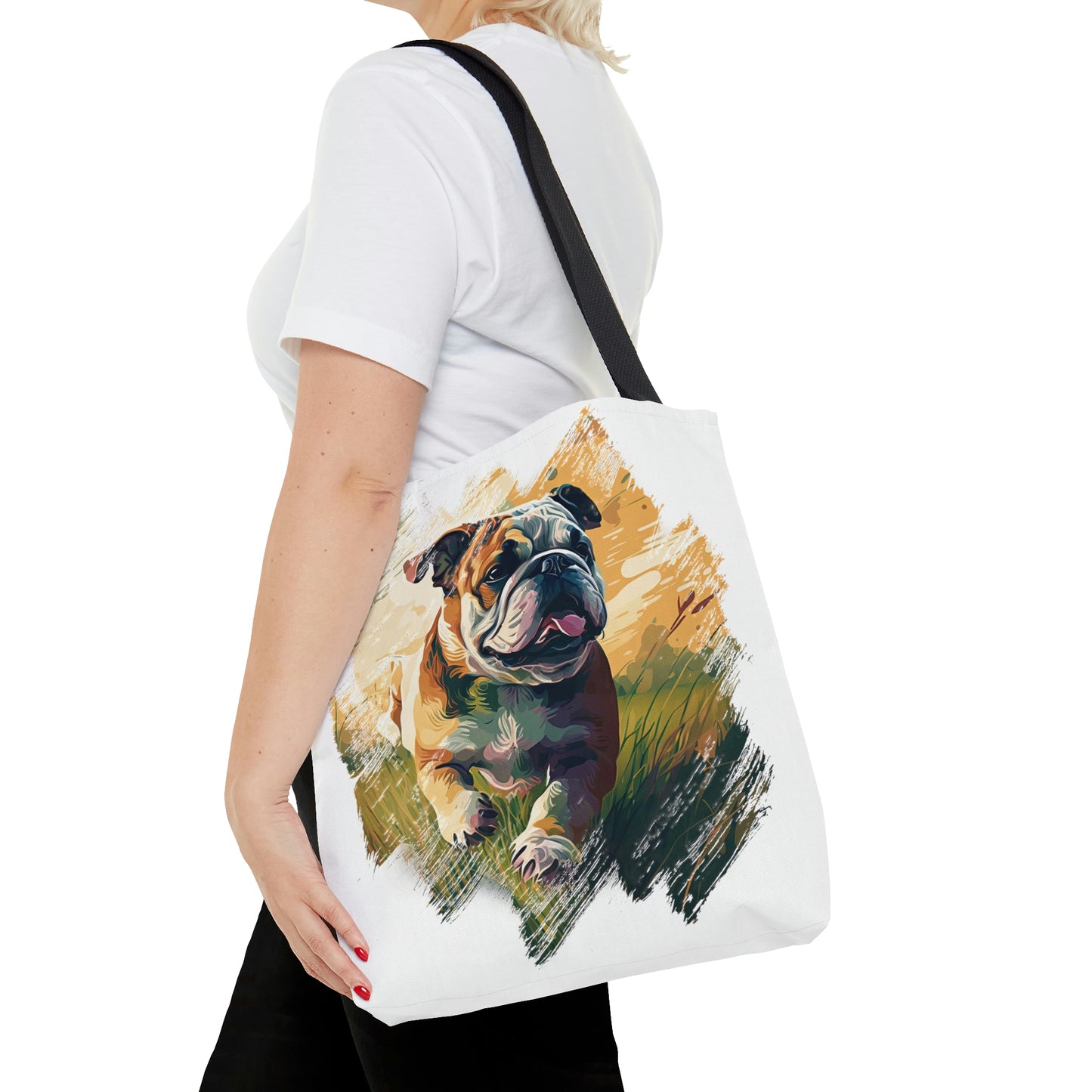 English Bulldog (Running) Tote Bag