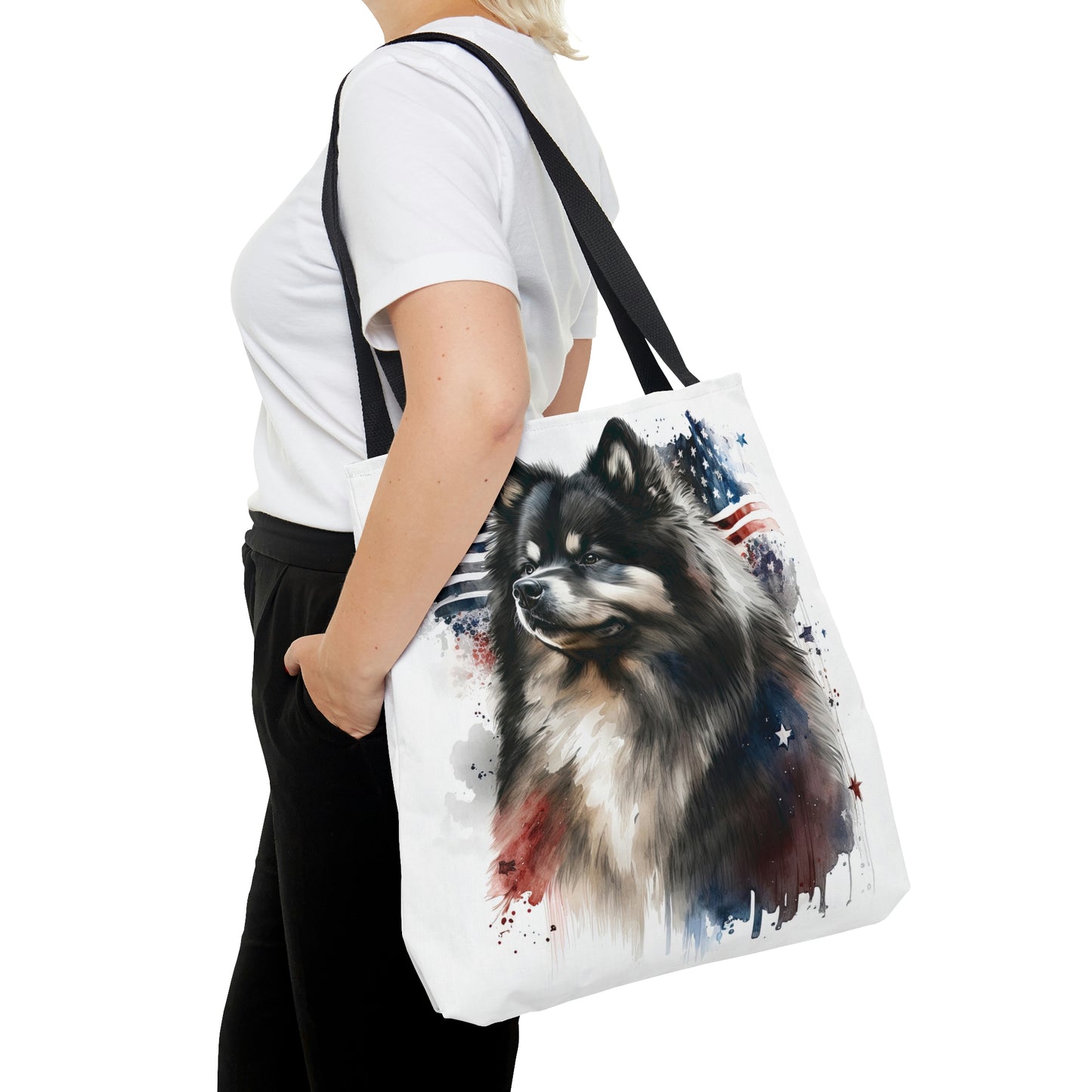 Finnish Lapphund - Patriotic #1 - Tote Bag