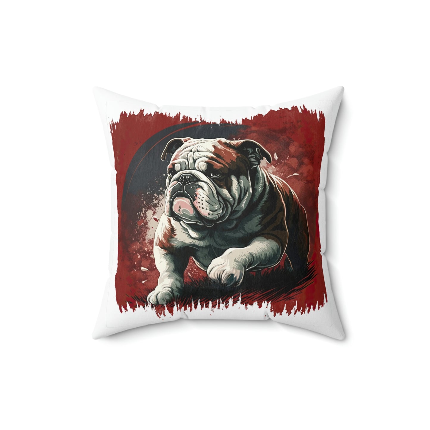 English Bulldog (Walking) Square Pillow